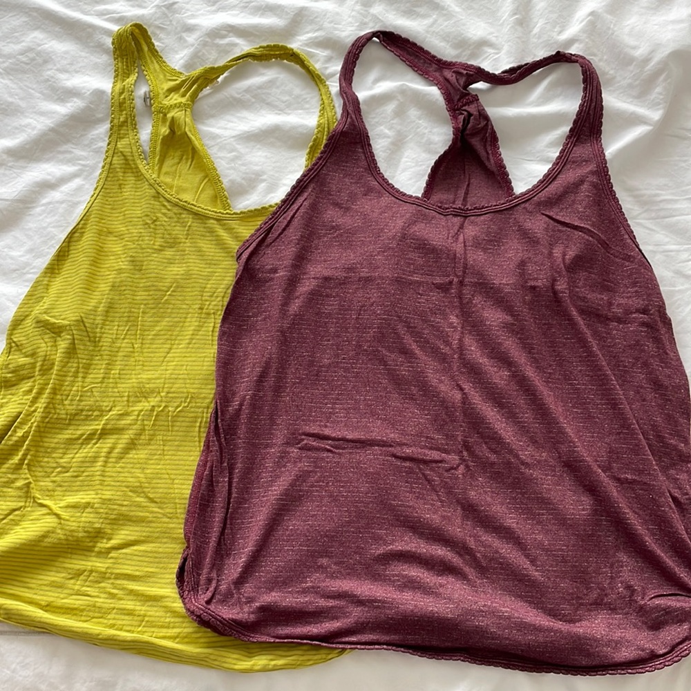 BUNDLE OF 2 100% AUTHENTIC LULULEMON COPPER INFUSED TANK TOPS RUNNING